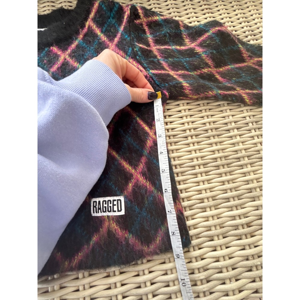 RAGGED Priest Cropped Argyle Sweater Medium grunge eclectic grandpa layered - Picture 10 of 10